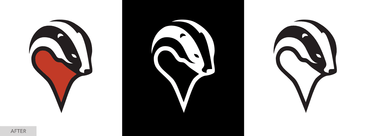 badger logo three styles after