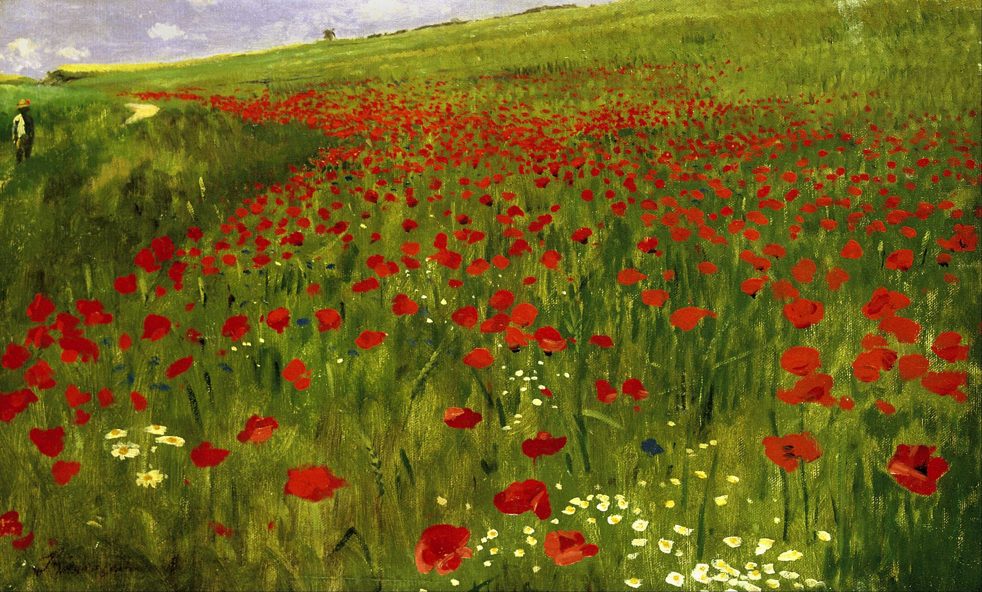 Pál Szinyei Merse - Meadow with Poppies
